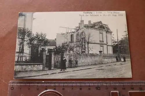 alte Karte - Saarburg Lothringen - Villa Heller nach Schlacht 1914