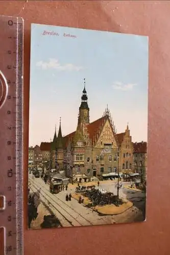 tolle alte Karte  Breslau - Rathaus - 1915