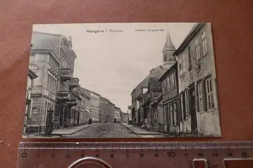 tolle alte Karte - Wangerin in Pommern - Untere Langestrasse 1916