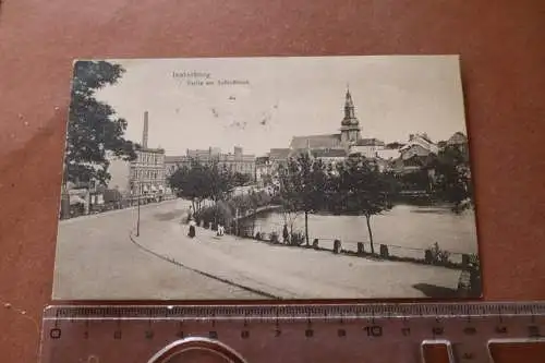 tolle alte Karte - Insterburg Partie am Schloßteich 1915