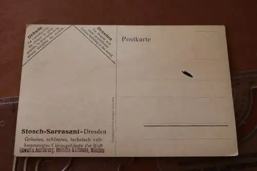 tolle alte Karte  Dresden - Eröffnung 1912 Stosch-Sarrasani Zirkusgebäude 