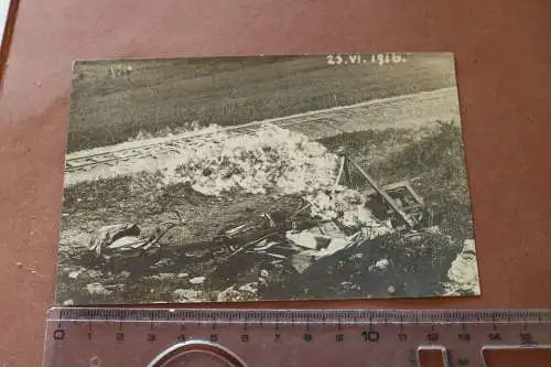 Altes Foto - abgestürztes Flugzeug ??  Vogesen ? bei Blâmont ?? 1916