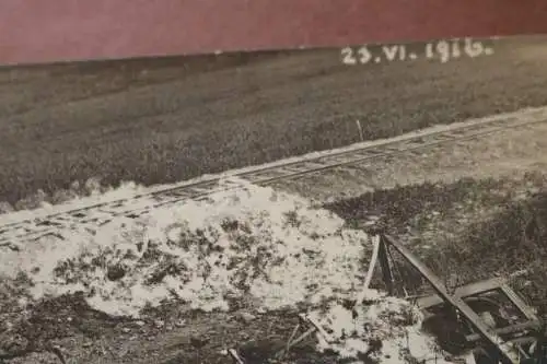 altes Foto - abgestürztes Flugzeug ??  Vogesen ? bei Blâmont ?? 1916