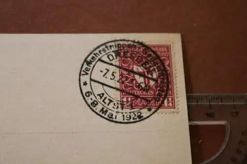 Tolle alte Karte  Verkehrstruppen Gedächtnistag Dresden - Sonderstempel 1922