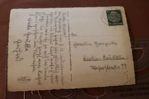 tolle alte Karte  Masuren - Blick auf den Niedersee  1939