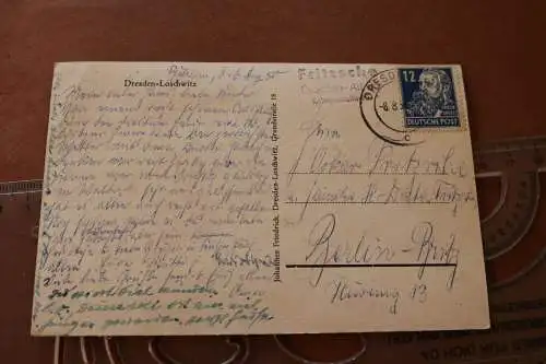 tolle alte Karte  Dresden-Loschwitz mit Raddampfer 1950 