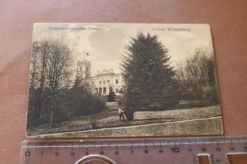 tolle alte Karte  Truppenübungsplatz Posen Schloss Weissenburg - 1913