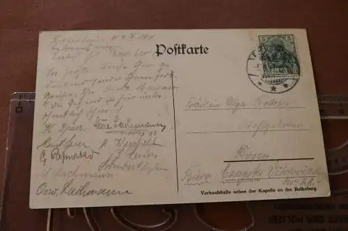 tolle alte Karte Bolkoburg bei Bolkenhain - Schlesien 1911