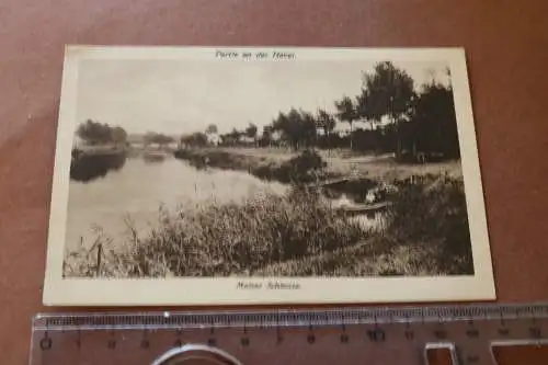 tolle alte Karte - Partie an der Havel - Malzer Schleuse 1910-20