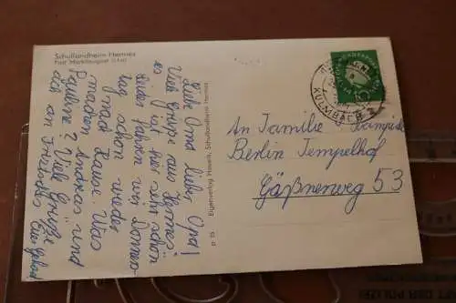 tolle alte Karte-  Schullandheim Hermes - Marktleugast 50er Jahre ?