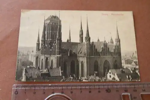 tolle alte Karte - Danzig - Marienkirche 1911