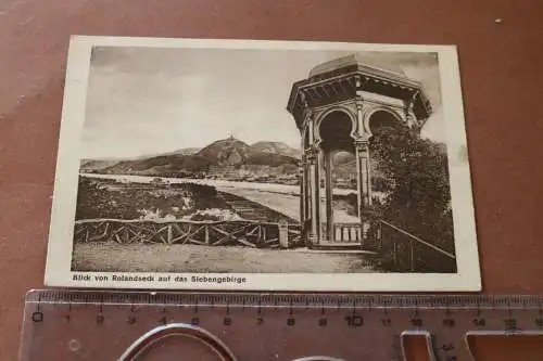 tolle alte Karte  Blick vom Rolandseck auf das Siebengebirge 1900-1920