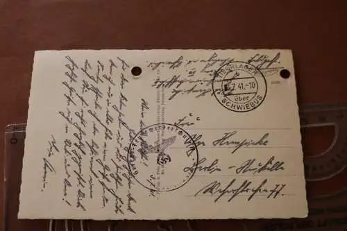tolle alte Karte Gruß aus dem Tiborlager  1941