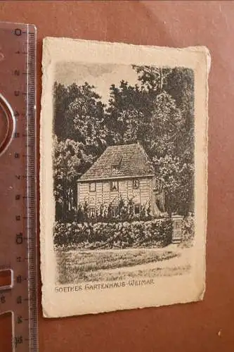 tolle alte Karte  Druck, Stich ?? - Goethes Gartenhaus Weimar - Alter ???