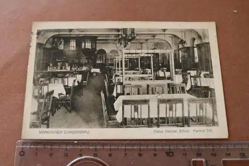 tolle alte Karte Münchener Bürgerbräu in Erfurt - 1921