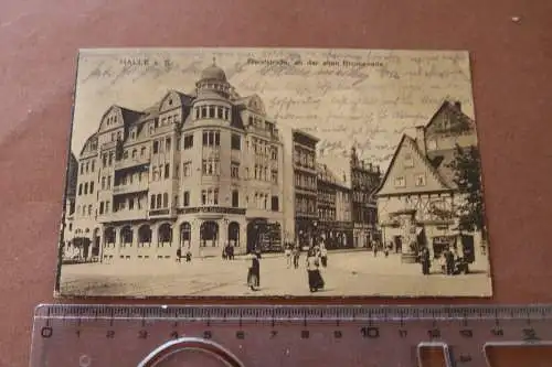 tolle alte Karte  Halle a.d. Saale - Geiststraße an der Promenade 1921