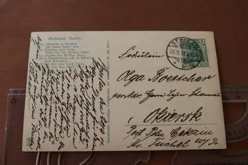 tolle alte Karte  Andreas Hofer - Tirol - Festnahme ? 1911
