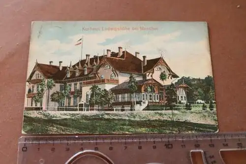 tolle alte Karte Kurhaus Ludwigshöhe bei Moschin - 1907