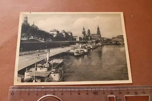 tolle alte Karte  Dresden Dampfschiff-Landeplatz 1943 - Feldpost