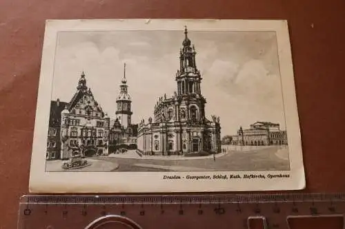 tolle alte Karte  Dresden Georgentor, Opernhaus usw 1943  Feldpost