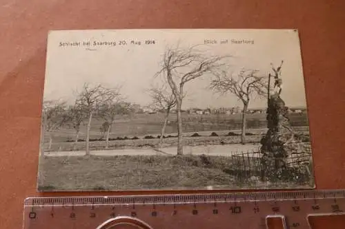 tolle alte Karte  Blick auf Saarburg -  Schlacht bei Saarburg 1914