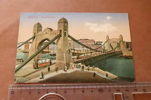 Tolle alte Karte Breslau Kaiserbrücke 1913