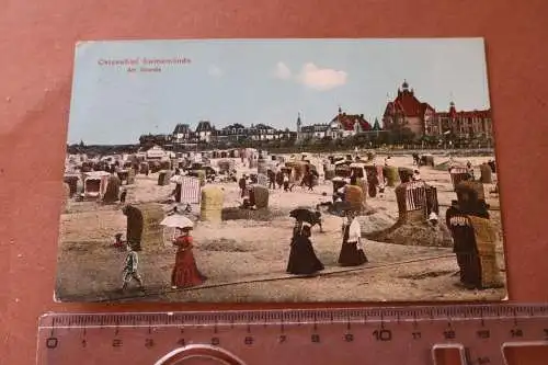 Tolle alte Karte  Ostseebad Swinemünde - Am Strand 1913