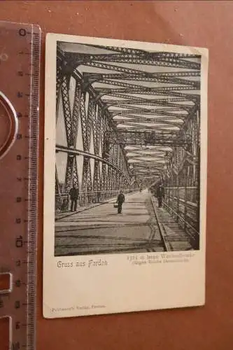 Tolle alte Karte Weichselbrücke bei Fordon 1907