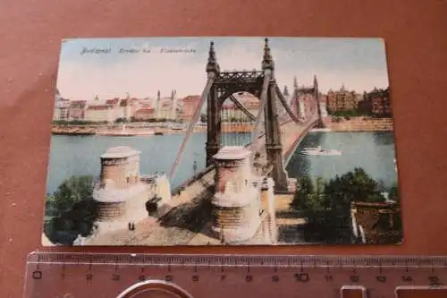 Tolle alte Karte  Budapest - Elisabethbrücke 1917