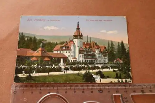 Tolle alte Karte Bad Flinsberg Isergebirge - Kurhaus mit dem Iserkamm1915