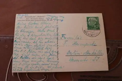 tolle alte Karte  Ostseebad Rettin - Gedicht ? 1964