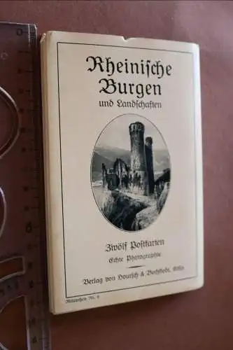 tolle alte Mappe - Rheinische Burgen und Landschaften  zwölf Postkarten 