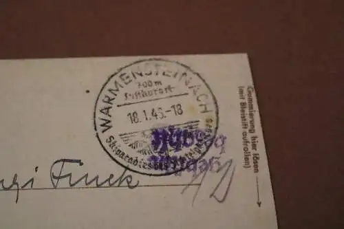 alter Brief  1946 nur mit Stempel Warmensteinach 