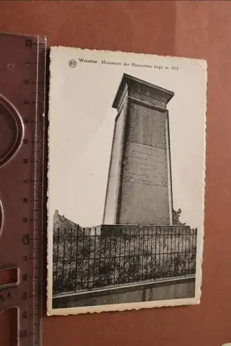 tolle alte Karte  Waterloo Monument 