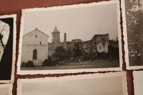 sieben alte Fotos-  Gebäude der Bildstelle,  Schloss, Haapsalu Estland 