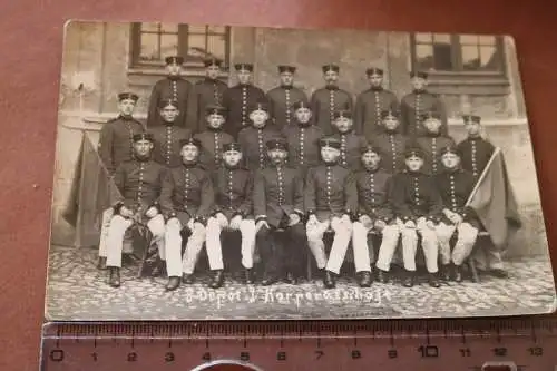 tolles altes Gruppenfoto Soldaten  8. Rekr. Depot  1. Kurh. Feldart.Regt. 1914