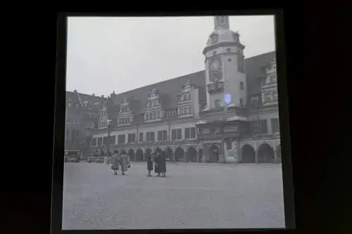 tolles altes Negativ - Altes Rathaus Leipzig   30-40er Jahre