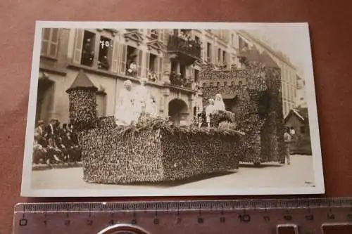 tolles altes Foto - großer geschmückter Festwagen 1933 