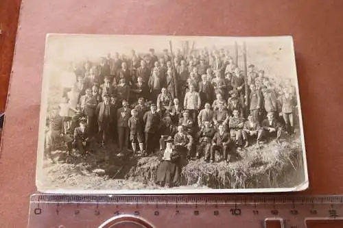 tolles altes Gruppenfoto  Männer mit Pastor, Priester - Havel 1931