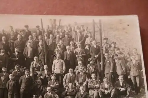 tolles altes Gruppenfoto  Männer mit Pastor, Priester - Havel 1931