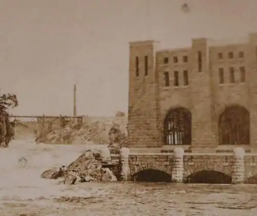 tolles altes Foto  - 1910-20  Schweden, Trollhättan. Wasserkraftwerk