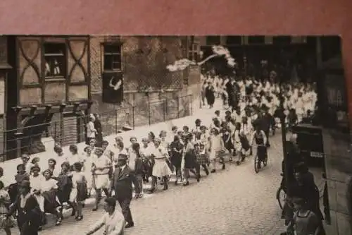 tolles altes Foto - Festumzug der Alexandrinen Schule - Coburg 20er Jahre