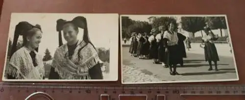 zwei tolle alte Fotos Frauen in Tracht Bayern Schwarzwald - Freiburg 
