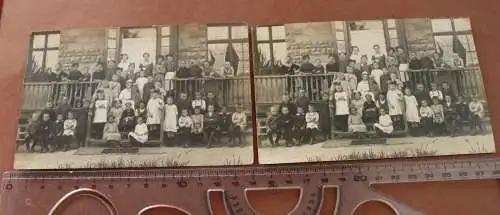 zwei tolle alte Gruppenfotos - Kinder - Schulklassen ?? Kinderheim ? 1921