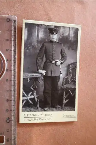 Tolles altes CDV Foto eines Soldaten  Dieuze i. Lothringen