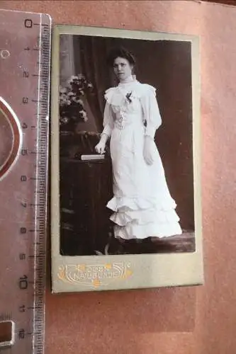 tolles altes CDV Foto einer hübschen Frau aus Bünde 