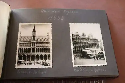 tolles altes Album - Englandreise - 1955 - über Belgien - 67 Fotos 
