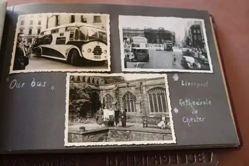 tolles altes Album - Englandreise - 1955 - über Belgien - 67 Fotos 