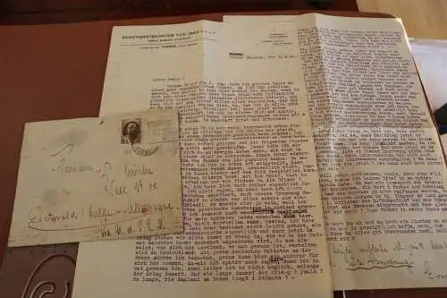alter Brief aus Persien 1940 mit Wachssiegel und geöffnet Banderole 