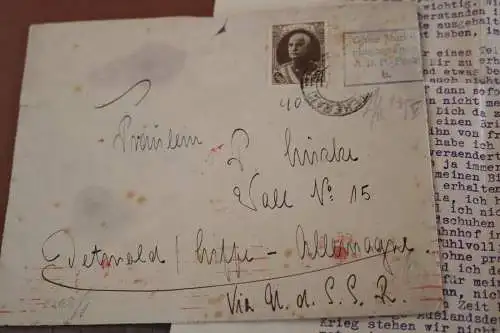 alter Brief aus Persien 1940 mit Wachssiegel und geöffnet Banderole 